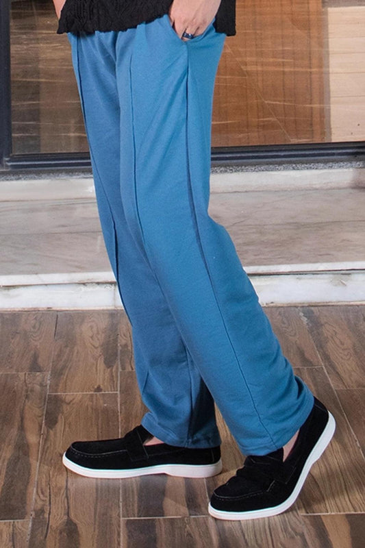 Sky Blue Relaxed Fit Trouser