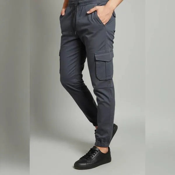 1 Pc Men's Cotton Plain Cargo Pants